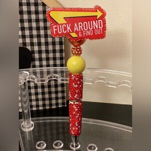In N Out Red and Yellow Decorative Pen